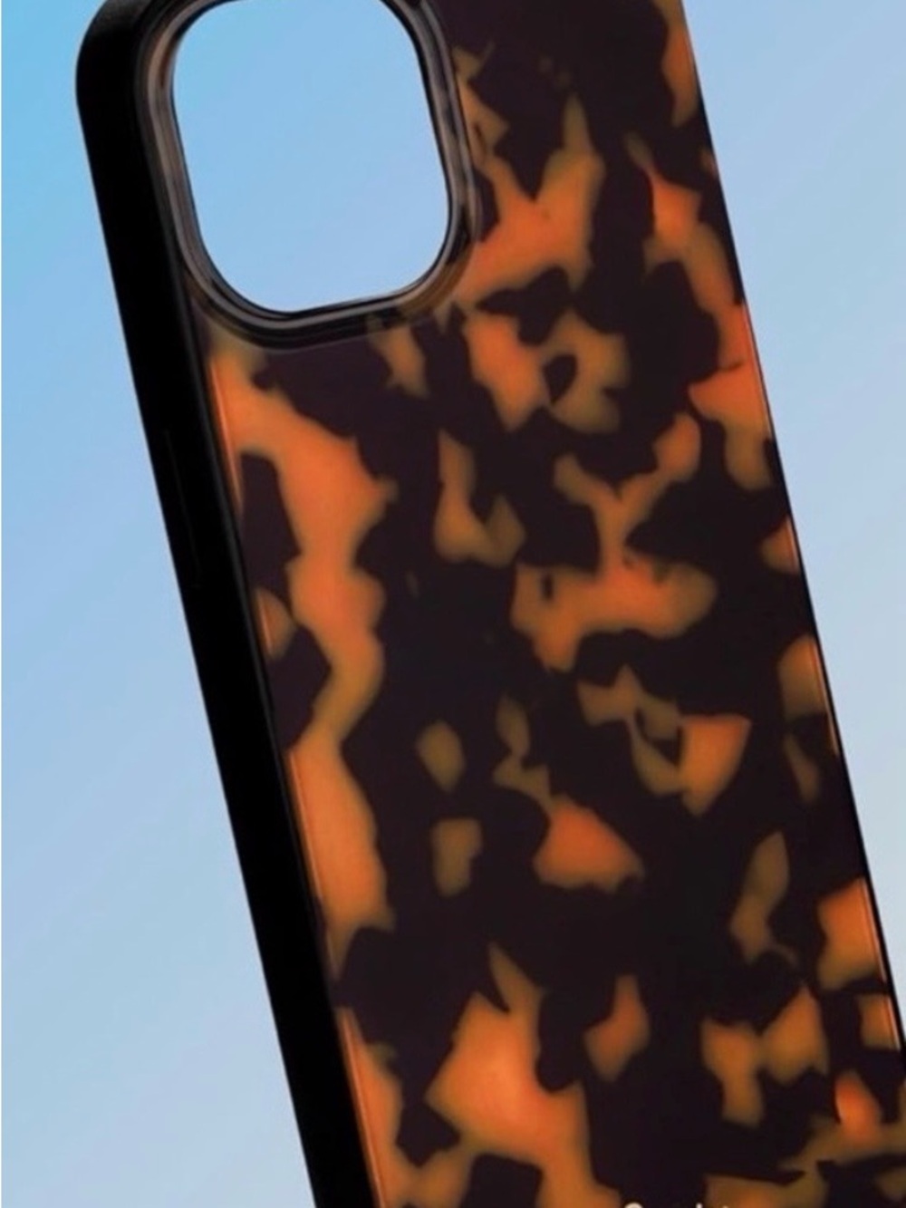 Sonix Tortoiseshell Gloss Phone Case - Black & Orange